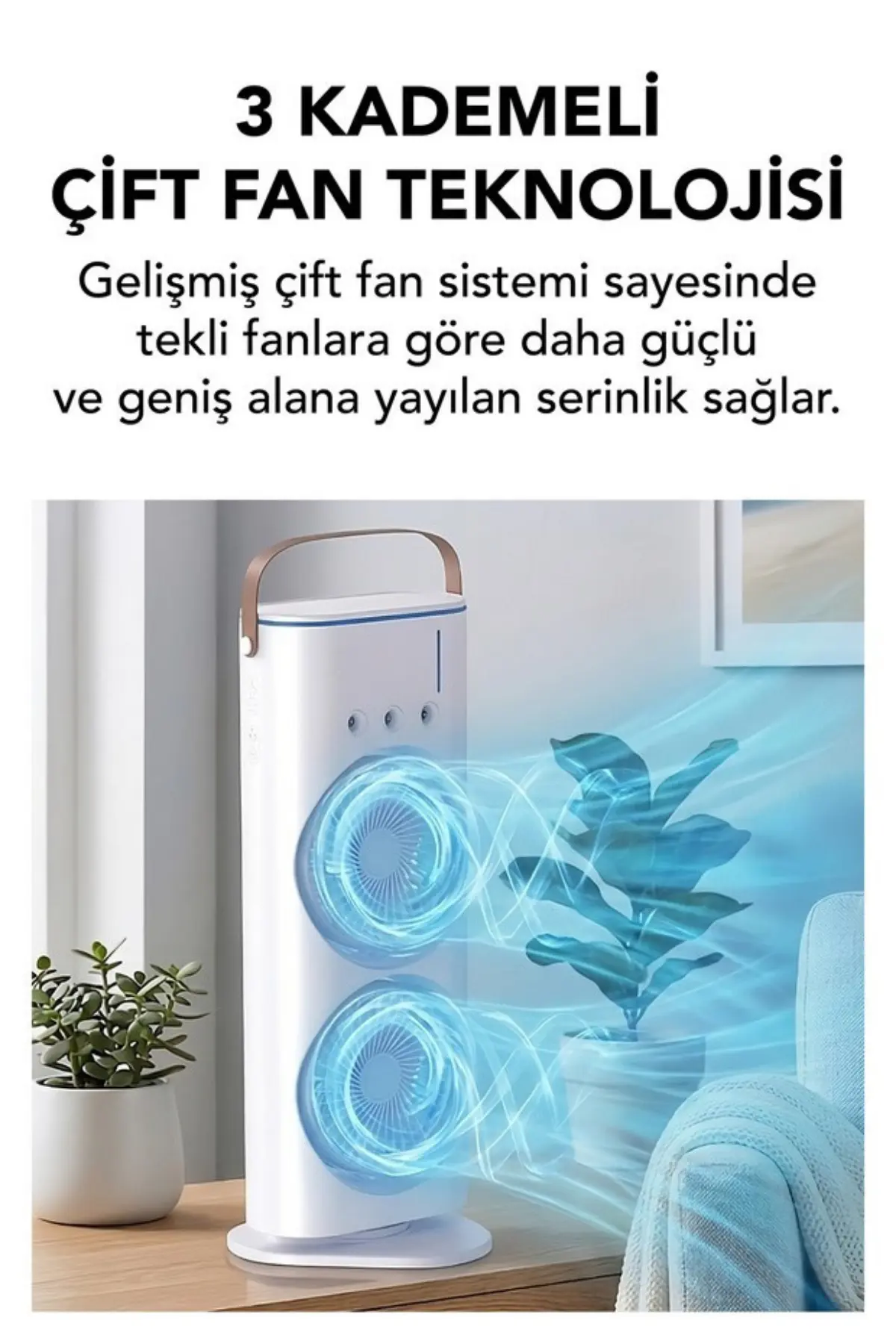 Kumandalı Çift Fanlı Hava Soğutucu